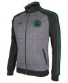 Pay tribute to the Boston Celtics wearing their colors in this static jacket by adidas.