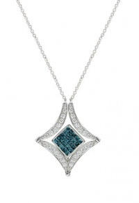 Effy Jewlery DiVersa Blue and White Diamond Pendant, 1.07 TCW