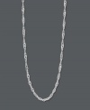 Add a simple twist to create a pulled together look. Giani Bernini's simple, yet stunning, twisted Singapore chain makes the perfect last-minute touch. Crafted in sterling silver. Approximate length: 18 inches.