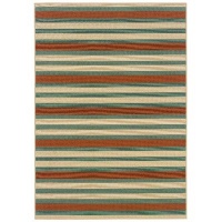 Montego Blue/Orange Multi Rug Size: Runner 2'3 x 7'6