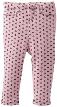 Splendid Littles Baby-girls Newborn Geo-Dot French Terry Legging, Pink Ribbon, 12-18 Months