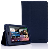 SupCase Slim Fit Folio Leather Tablet Case Cover with Smart Cover Function for Google Nexus 7, Deep Blue (G7-62A-DB)