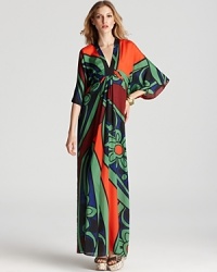 Channel the chic 60s with this inspired kimono dress from Issa London--rendered in an appropriately retro print.