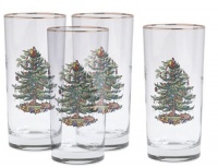 Spode Christmas Tree Hiball Glasses, Set of 4