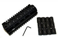 UTAC® ALUMINUM AR AR15 AR-15 M4 Rifle Carbine Length Weaver/Picatinny Quad Rail Handguard with 12 Rubber Covers