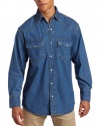 Key Industries Men's Big-Tall Long Sleeve Western Snap Denim Shirt