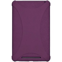 Amzer AMZ94383 Silicone Jelly Soft Skin Fit Case Cover for Asus Nexus 7, Google Nexus 7 - 1 Pack - Retail Packaging - Purple