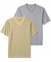 Draw the line. You'll get nothing less than cool casual style with this striped t-shirt from Club Room.