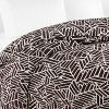 Warm your bedroom style with this rich, coffee bean brown DIANE von FURSTENBERG full/queen duvet cover, adorned with a detailed geometric print in creamy white.