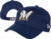 MLB Milwaukee Brewers Pinch Hitter Wool Replica Adjustable Cap, Navy blue