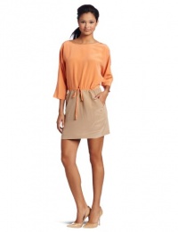 Twelfth St. by Cynthia Vincent Women's Color Block Dolman Dress, Sand/Coral, Medium