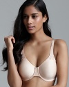 A smooth cup underwire bra with floral lace wings from Wacoal. Style #855187