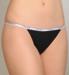 ck one Women's Cotton String Thong, Black, Medium