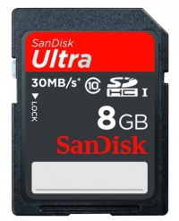 SanDisk Ultra 8 GB SDHC Class 10 Flash Memory Card 30MB/s SDSDU-008G-U46