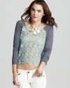 Free People Top - Daisy Lace Baseball