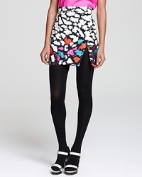 Vibrant sequins add bold pops of color to this artfully printed Nanette Lepore mini skirt. Team with a silk blouse and edgy heels for head-turning style.