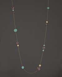 Marco Bicego 18K Yellow Gold Turquoise and Amethyst Necklace, 36