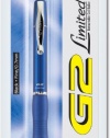 Pilot G2 Limited Retractable Gel Ink Rolling Ball Pen, Fine Point, Blue Barrel, Black Ink (31530)