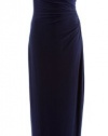 Lauren Ralph Lauren Lighthouse Navy Matte Jersey Embellished One Shoulder Gown 4