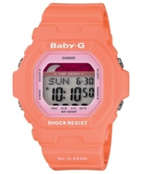 Rise and shine with the tides with this versatile sport watch from Baby-G.