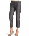 Kenneth Cole W Apparel Womens Slant Pocket Cropped Pant,Rich Black,6