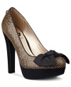 Such a pretty bow! G by GUESS' Valso platform pumps are the epitome of fearless femininity.