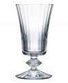 The Mille Nuit, French for thousand lights, is one of Baccarat's most popular and enchanting patterns. In this unique stemware collection the world renown crystal producer fuses chic elegance with refined clarity to create a timeless appeal. This water goblet is the perfect accompaniment for any fine meal.