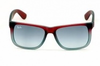 New Ray Ban RB4165 856/11 Justin Rubber Red/Gray Gradient Lens 55mm Sunglasses