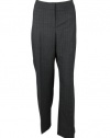 Jones New York Womens Ink Multi Pinstripe Trouser Pants 10