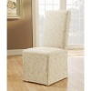 Sure Fit 173925236C_CHMPGN Scroll Full Dining Room Chair Cover, Champagne