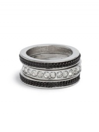 GUESS Three-Piece Silver-Tone Ring Set (7)