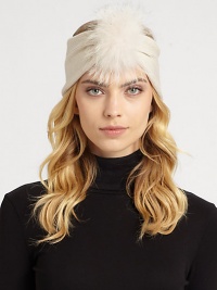 EXCLUSIVELY AT SAKS.COM. Dyed coyote fur meets ultra-soft jersey knit wool for a lovely, luxe hair ornament.Dyed coyote furMerino woolDry cleanImportedFur origin: USA