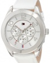 Tommy Hilfiger Women's 1781202 Sport Multifunction Stainless Steel Case and White leather Watch