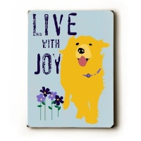 Arte House 0003-9778-25 Wooden Sign, Love with Joy