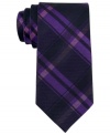 High tech. With a rocked-out pattern, this plaid tie from Calvin Klein add the perfect modern touch to your look.