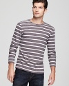 Shades of Grey Stripe Thermal Tee