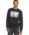 Bring back boombox memories with this funky Rocawear graphic sweatshirt.