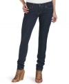 A low rise and skinny fit lends sexy appeal to these jeans from Levi's.