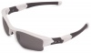 Oakley Men's Flak Jacket XLJ Iridium Sunglasses,Polished White Frame/Black Lens,one size