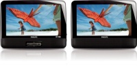 Philips PD9012/37 9-Inch LCD Dual Screen Portable DVD Player, Black