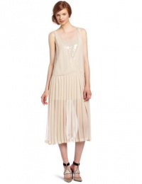 Robert Rodriguez Women's Sequin Mix Pleated Dress