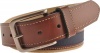 Tommy Hilfiger Men's 08-4811 Canvas Belts,Khaki/Brown/Navy,36 US