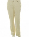 Ralph Lauren Slimming Classic Straight Corduroy Pant Cream 20 32L