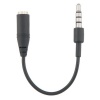 eForCity Headphone Adapter Compatible with Apple iPhone Recessed Jack, 3.5mm Male Female Extension Plug - Black