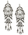 Embrace elegance. Judith Jack's chandelier earrings are crafted from sterling silver with cubic zirconias (4-1/20 ct. t.w.), marcasite (1-17/20 ct. t.w.) and white crystals (7/9 ct. t.w.) enhancing the stunning look. Approximate drop: 2-3/10 inches.