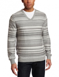 Perry Ellis Men's Long Sleeve Deep V-Neck Sweater