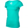 Volcom - Womens Side Splitting V-Neck T-Shirt, Size: Medium, Color: Aqua