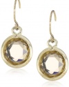 Anne Klein Beacon Gold-Tone Topaz Colored Drop Earrings