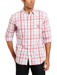 Nautica Men's Long Sleeve Open Madras Plaid Woven