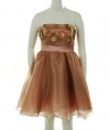 XOXO Junior Strapless Dress Copper 3